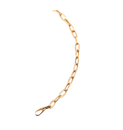 classic gold link bracelet with interlocking chain