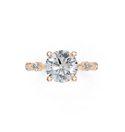 classic oval lab grown diamond engagement ring design