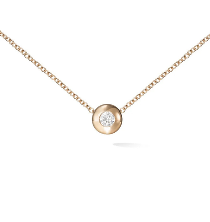 lab grown diamond halo necklace with fine gold chain
