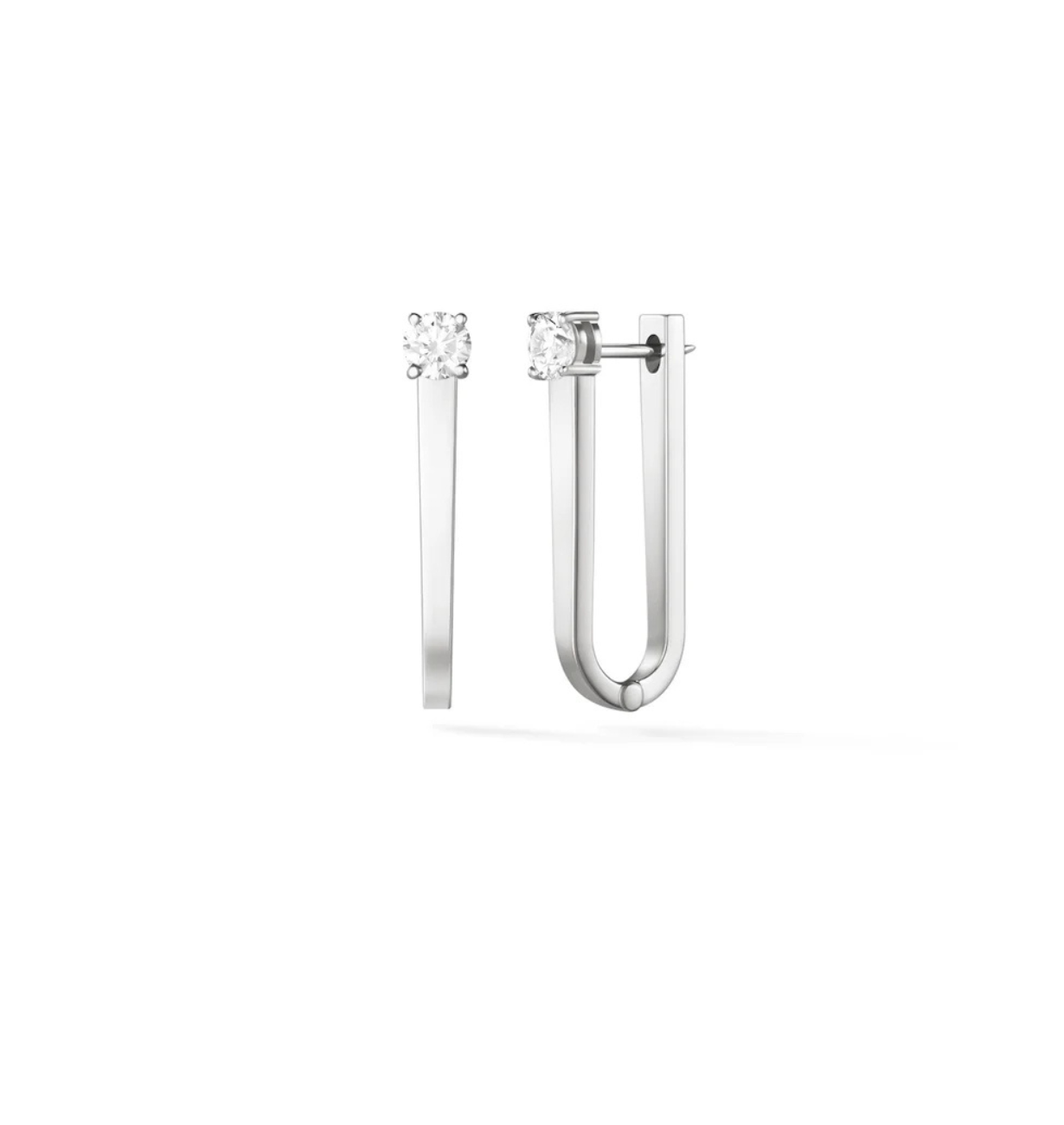 lia hoop earrings with lab grown diamonds in White Gold