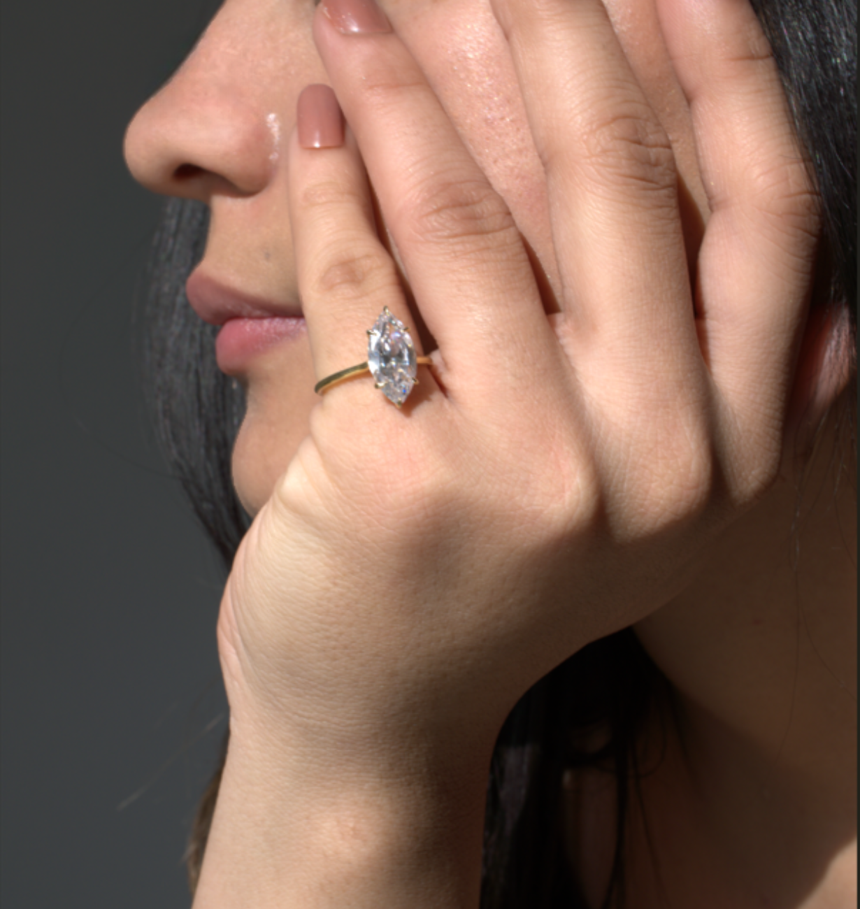 REGAL || 2.25ct Lab Grown Diamond Ring In 14K Gold