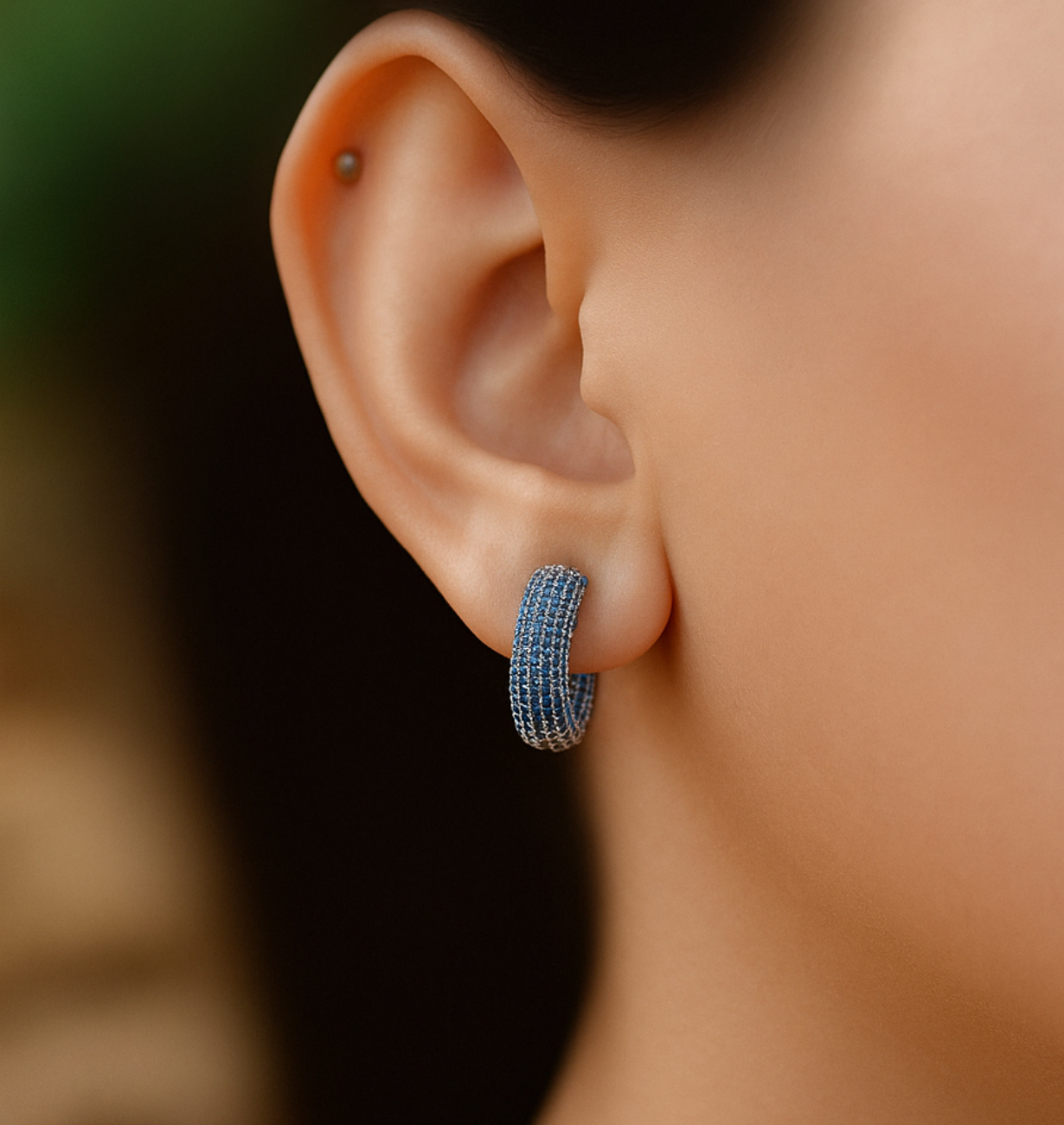 Lab grown diamond earring