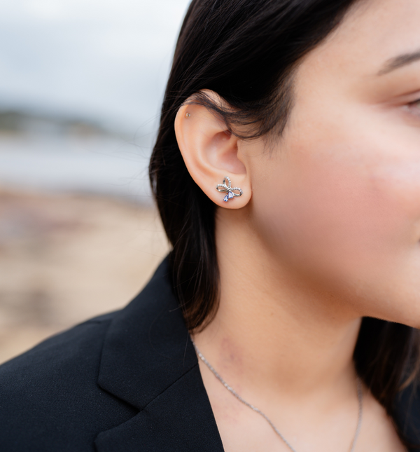 SAPHIRA || 0.2Ct CZ Diamond Earrings In 925 Silver