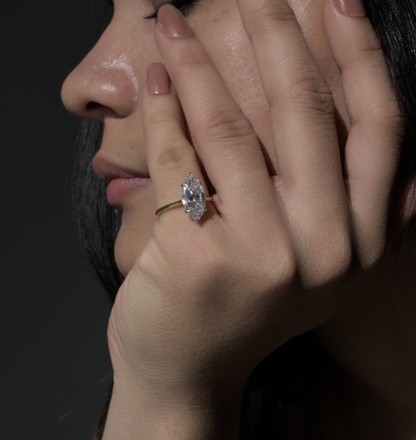 REGAL || 2.25ct Lab Grown Diamond Ring In 14K Gold