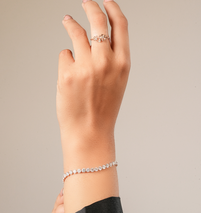 INFINIE || 2.80Ct Cz Diamond Tennis Bracelet In 925 Silver
