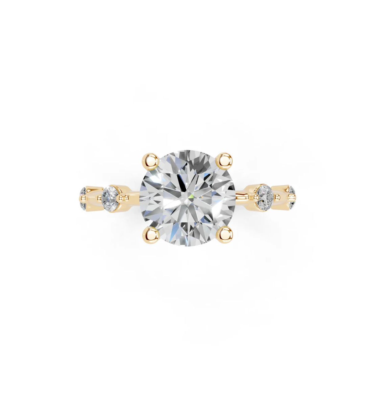 oval lab grown diamond solitaire ring in 14k gold