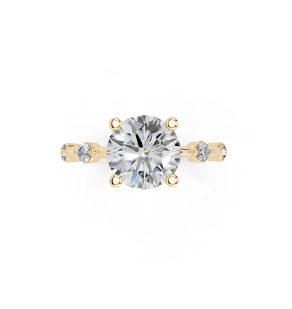 oval lab grown diamond solitaire ring in 14k gold
