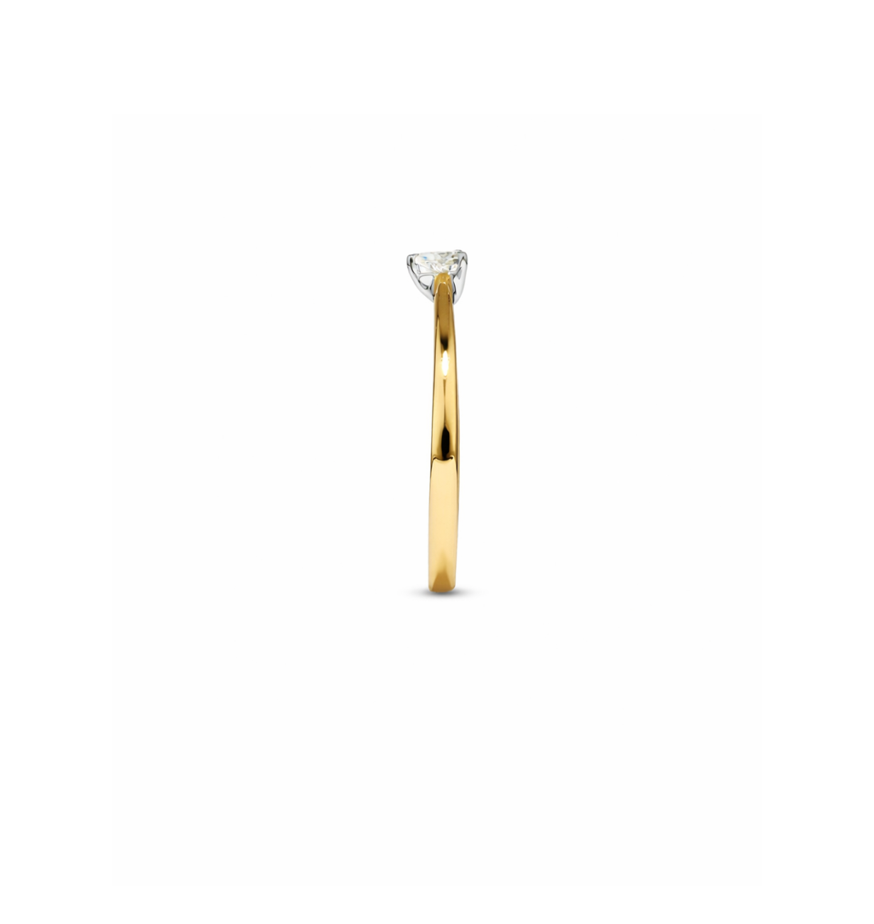 pear lab grown diamond promise ring in 14k gold band
