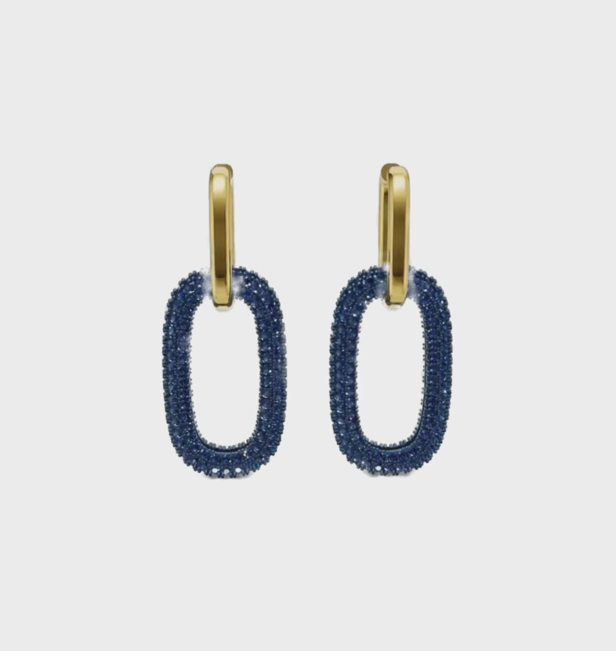 Midnight Link Drop Earrings