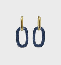 Midnight Link Drop Earrings