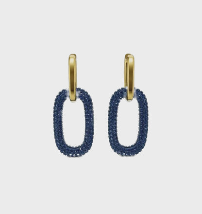 Midnight Link Drop Earrings