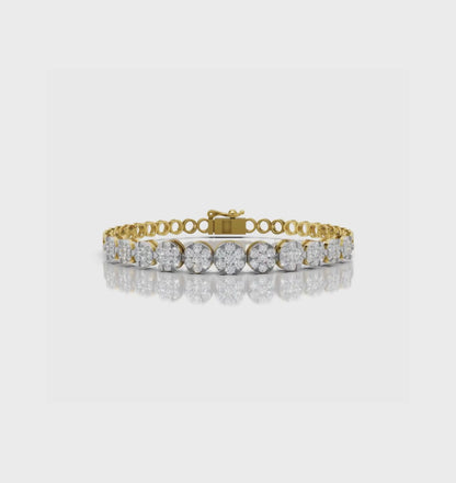 INFINIE || 2.80Ct Cz Diamond Tennis Bracelet In 925 Silver