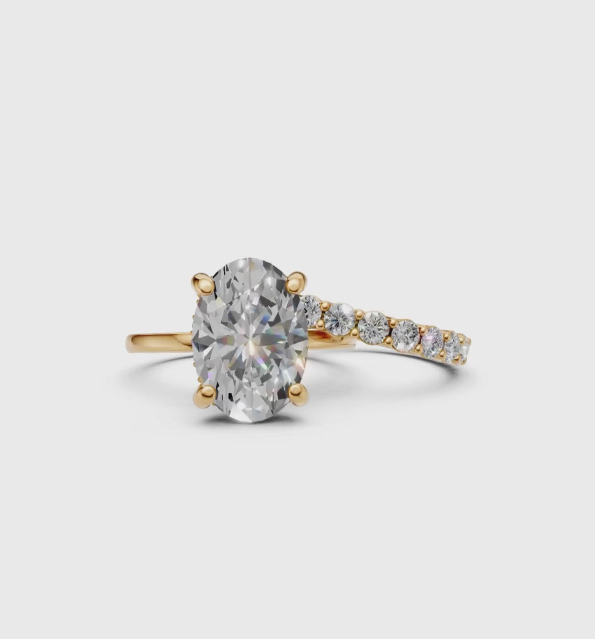 DARCY || 3.08Ct Lab-Grown Diamond Ring Set In 14K Gold
