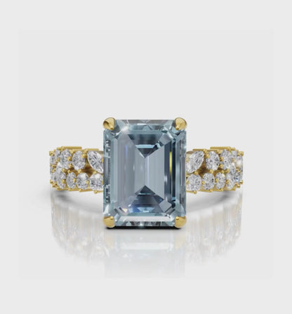AQUIRA || 3Ct Lab-Grown Diamond Ring In 14K Gold