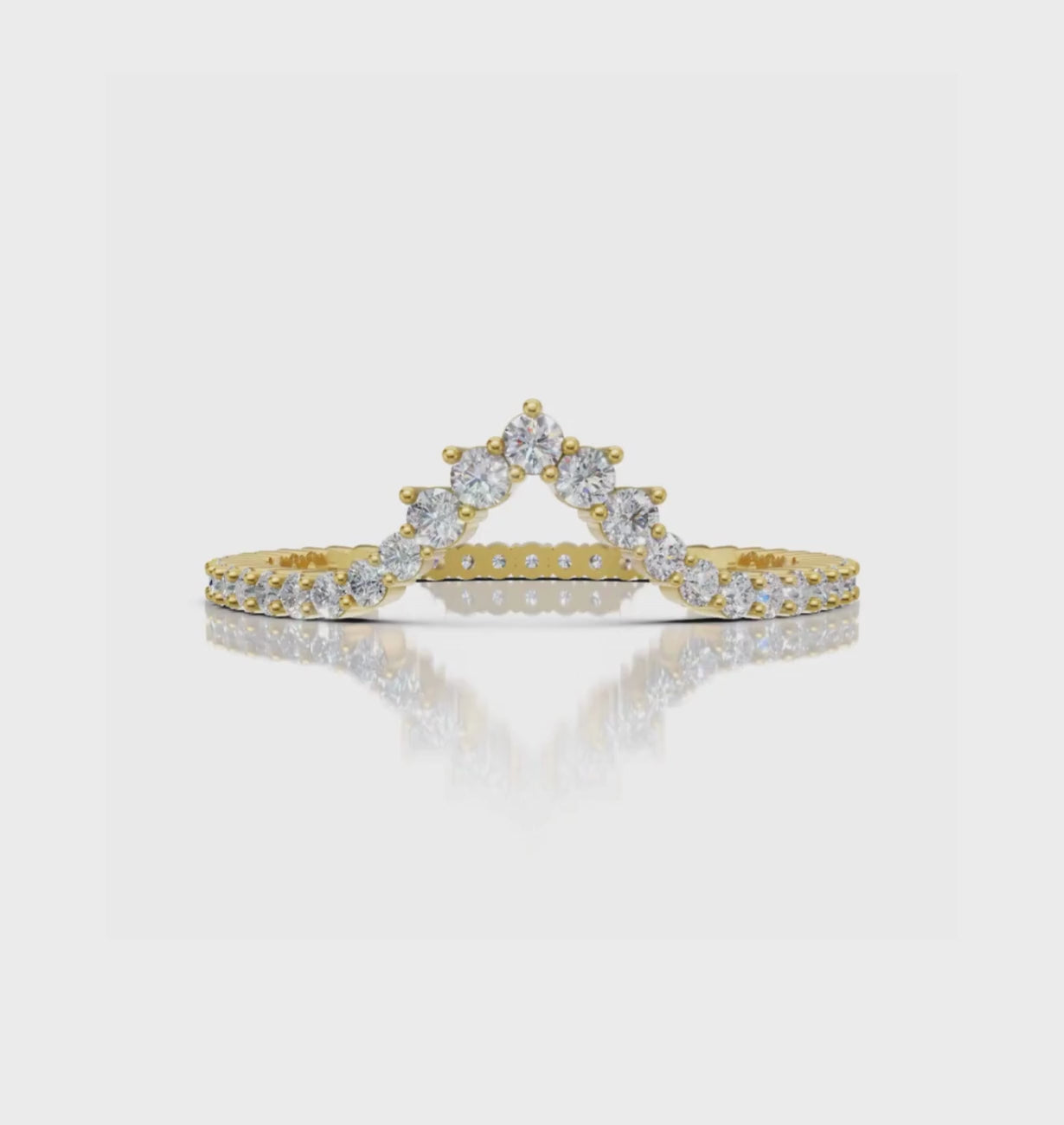 CHEVRON || 0.55Ct Lab-Grown Diamond Band In 14K Gold