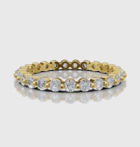 1.18 Ct Round Brilliant Full Eternity Band Set in Rich Gold