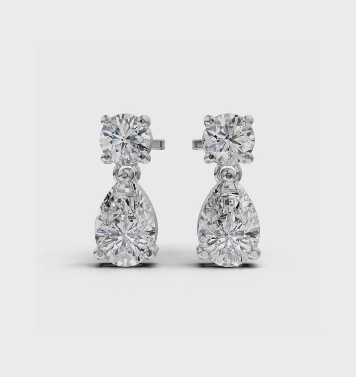 Diamond Convertible Drop Earrings