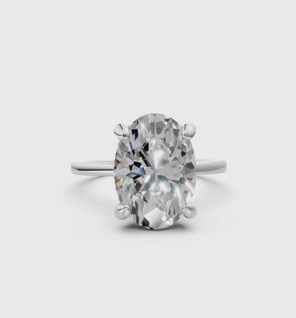 MERIEL || 3.85Ct Lab-Grown Diamond Hidden Halo Ring In 14K Gold