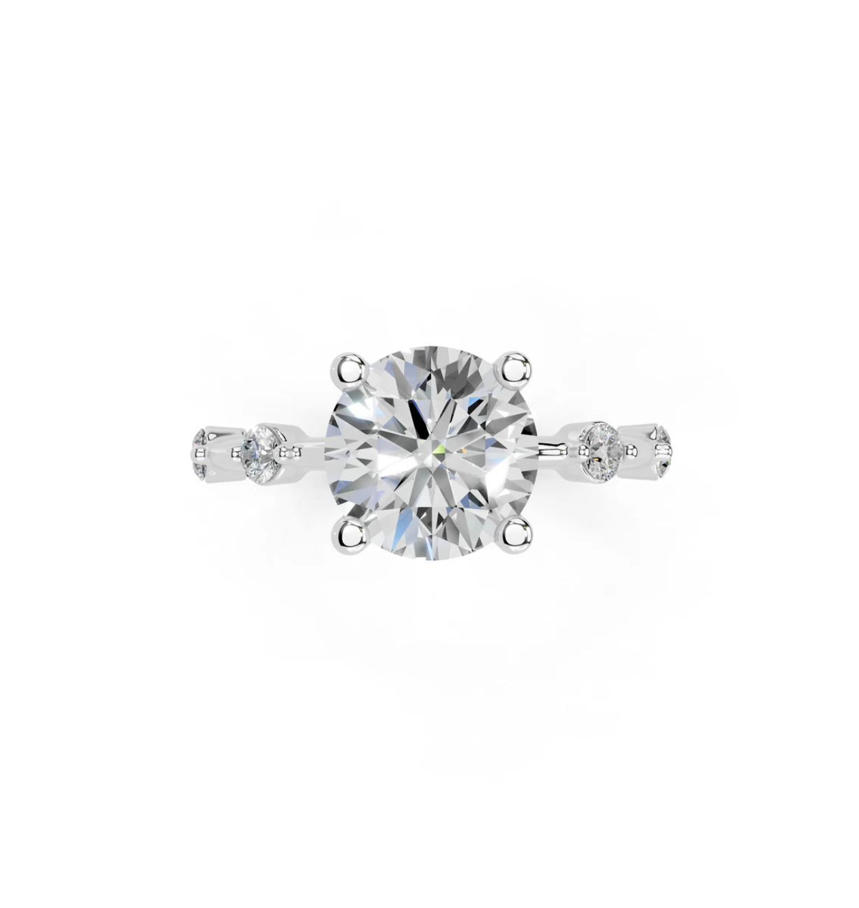 ryna oval lab grown diamond engagement ring in 14k gold