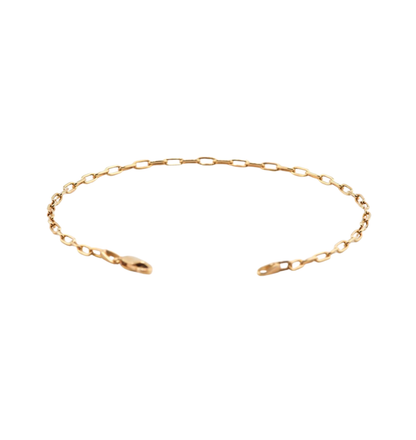 simple gold link bracelet polished finish