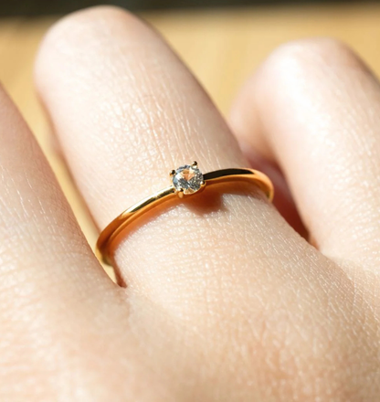 ziyara diamond engagement ring with elegant gold band